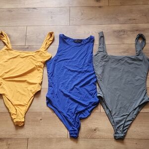 3 SHEIN Soft Bodysuits